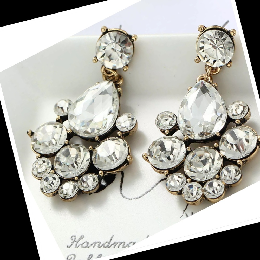 🔴Crystal Chandelier Statement Earrings